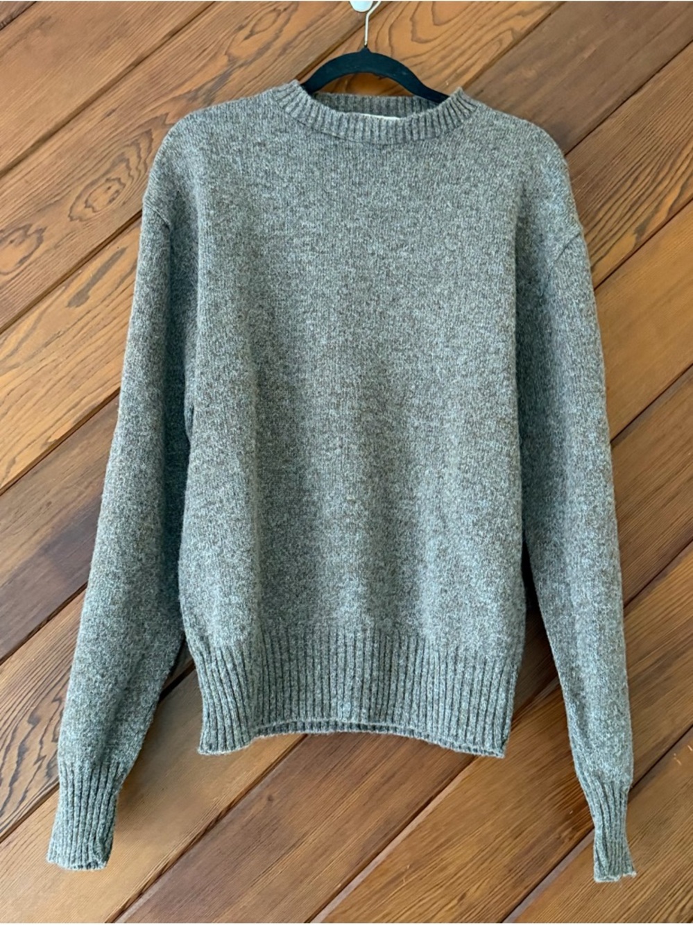 Vintage Gap Clothing Co Wool Crewneck Sweater XL Brown Heather ILGWU Union USA